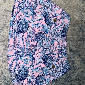 Lilly Pulitzer Pink and Blue Floral Skirt